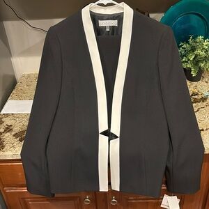 KASPER Black with White trim Skirt suit!